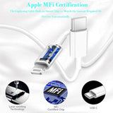 [Apple Mfi Certified] Iphone Fast Car Charger, 48W Dual Port Usb C Power Delivery All Metal Car Adapter With 2 Pack Lightning Cable, Pd/Qc 3.0 Type C Rapid Car Charging For Iphone/Ipad/Airpods