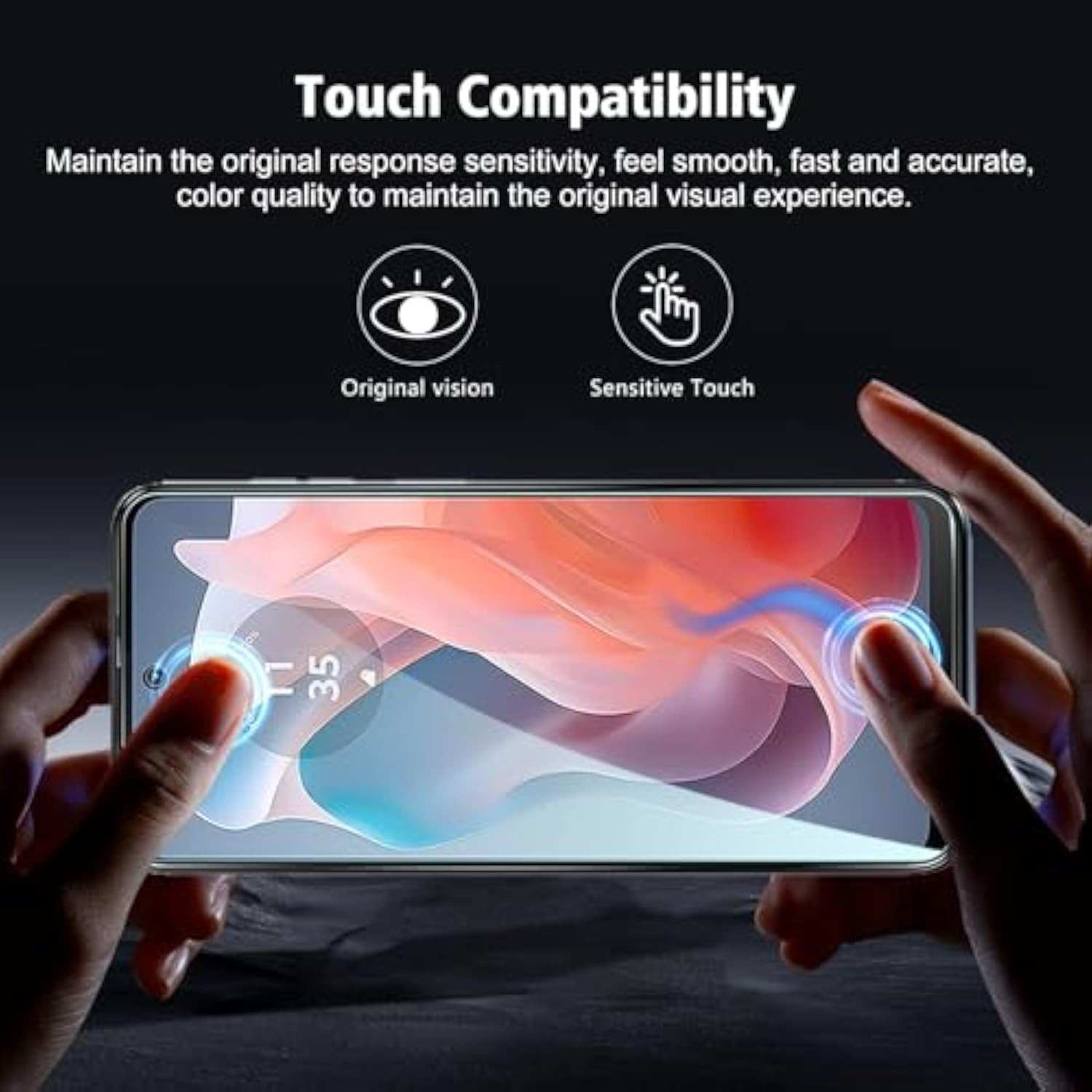 3 Pack For Motorola Moto G Play 2024 Screen Protector Tempered Glass, Protection Film 9H Hardness, Scratch Resistant, Case Friendly