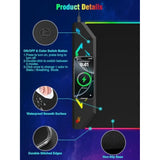 Gaming Mouse Pad Rgb, 35"X15.8" Large Keyboard Desk Mat With Magnetic Wireless Charging For Iphone, 24 Light Effects, Non-Slip Base, Waterproof Ultra-Smooth Surface, With Adapter, Black