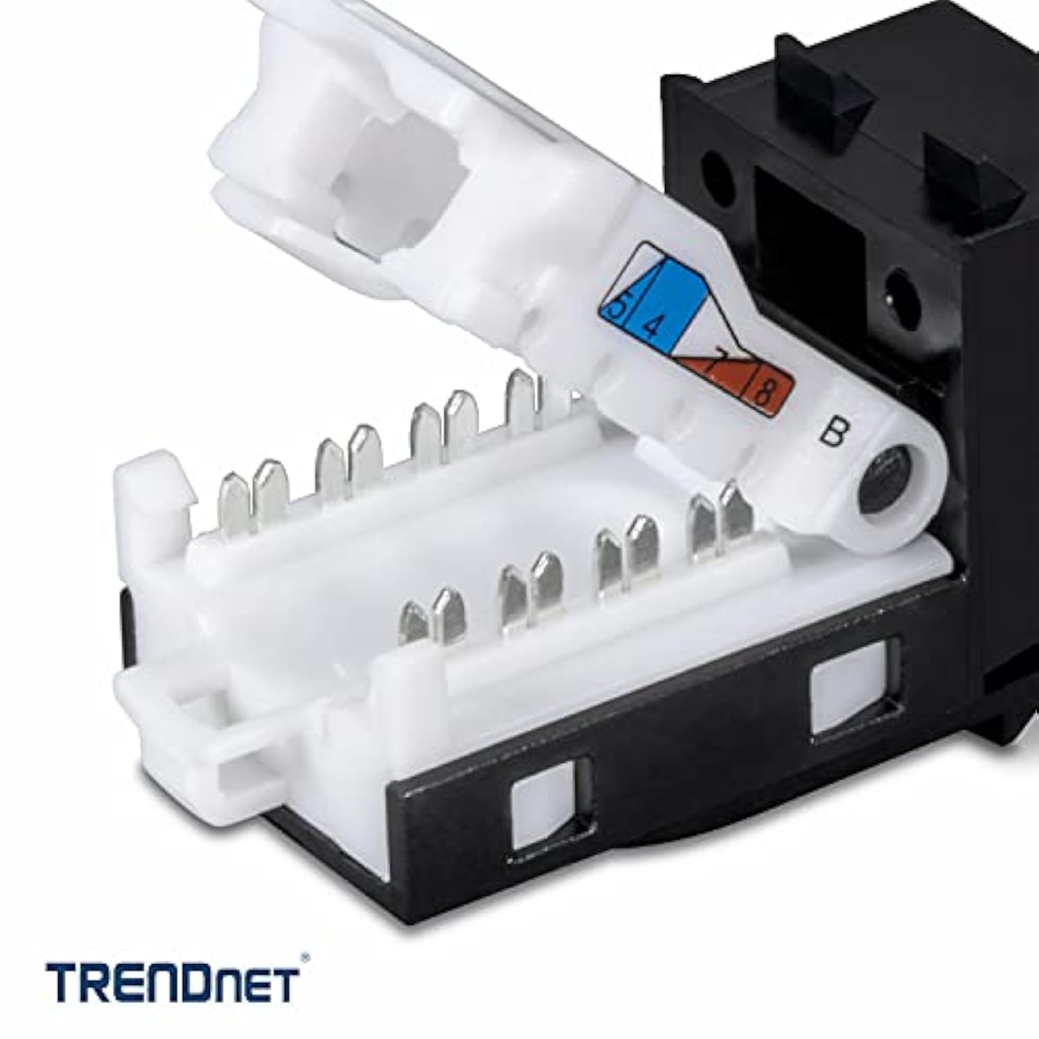 TRENDnet Cat6 Keystone Jack, 25-Pack Bundle, 90° Angle Termination, Compatible