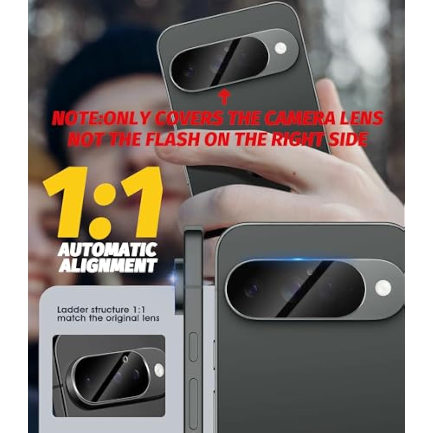 (3 Pack) Camera Lens Protector Compatible For Google Pixel 10 (Not For Pro/Xl Model), Protector De Cámera Case Friendly Tempered Glass 9H High Definition Microphone Cutout Anti-Scratch
