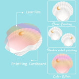 Beach Seashell Starfish Garlands 8Pcs Coastal Nautical Decorations Ocean Seashell Starfish Paper Pre-Strung Garland Banner Birthday Party Decor For Mermaid Theme Baby Shower Wedding Supplies