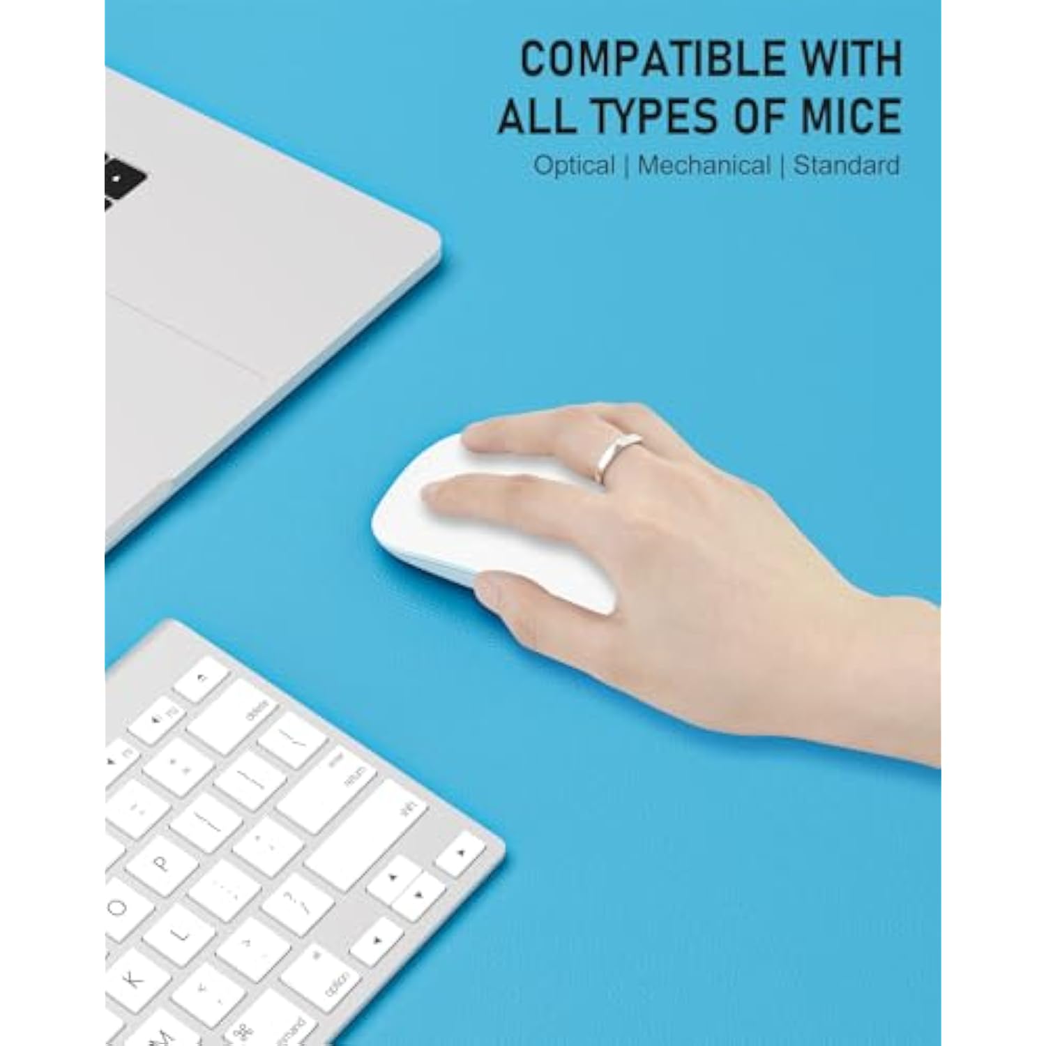 Desk Pad, 30" X 14" Pu Leather Non-Slip Desk Mat Large Mouse Pad For Desktop, Waterproof Laptop Computer Writing Mat For Office, Home, Work, Gaming, Aqua Blue