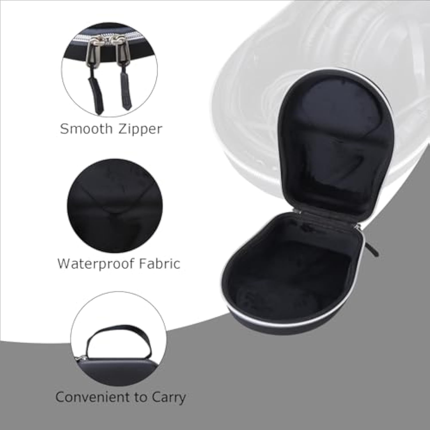 Hard Storage Case For Ath-M20/M30/M40/M50 X/Bt/Wh/Btw Professional Headphones - Travel Case For Ath-M50Xbt2Ib?Only Case (Black)