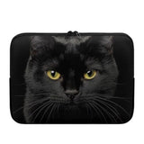 Black Cat 17 Laptop Sleeve Case Animal Pattern Design Laptop Bags With Shockproof Lining Womens Minimalist Black Computer Case Protector For Business