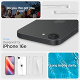 Spigen for iPhone 16e Case, Ultra Hybrid [Anti-Yellowing] [Military-Grade Protection] - Clear