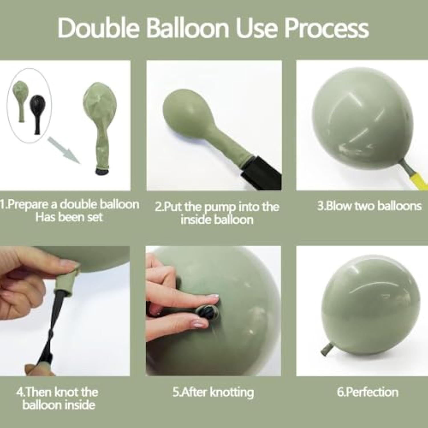 90pcs Sage Green & White Balloon Garland Kit for Baby Shower and  Wedding