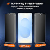 [2 Pack] Anti Glare Matte Privacy TPU Screen Protector for  Galaxy S25 (Not Glass), Fingerprint Sensor Compatible, Full Adhesive Flexible