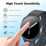 FINTIE 2 Pack Tempered Glass Screen Protector Compatible with Samsung Galaxy Watch 8 44mm 2025 with Auto-alignment Installation Frame