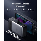 Anker GaNPrime Power Bank, 2-in-1 Portable Charger, 10,000mAh 30W USB-C Battery Pack with 65W Wall Charger, Works for iPhone 15/15 Plus/15 Pro/15 Pro Max/14/13, Samsung, Pixel, MacBook, Dell