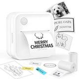 Label Maker Machine With Tape - Inkless Mini Bluetooth Label Printer With Multiple Templates, Wide Waterproof Labels, Portable Thermal Sticker Labeler For School Home Office Kitchen Organization