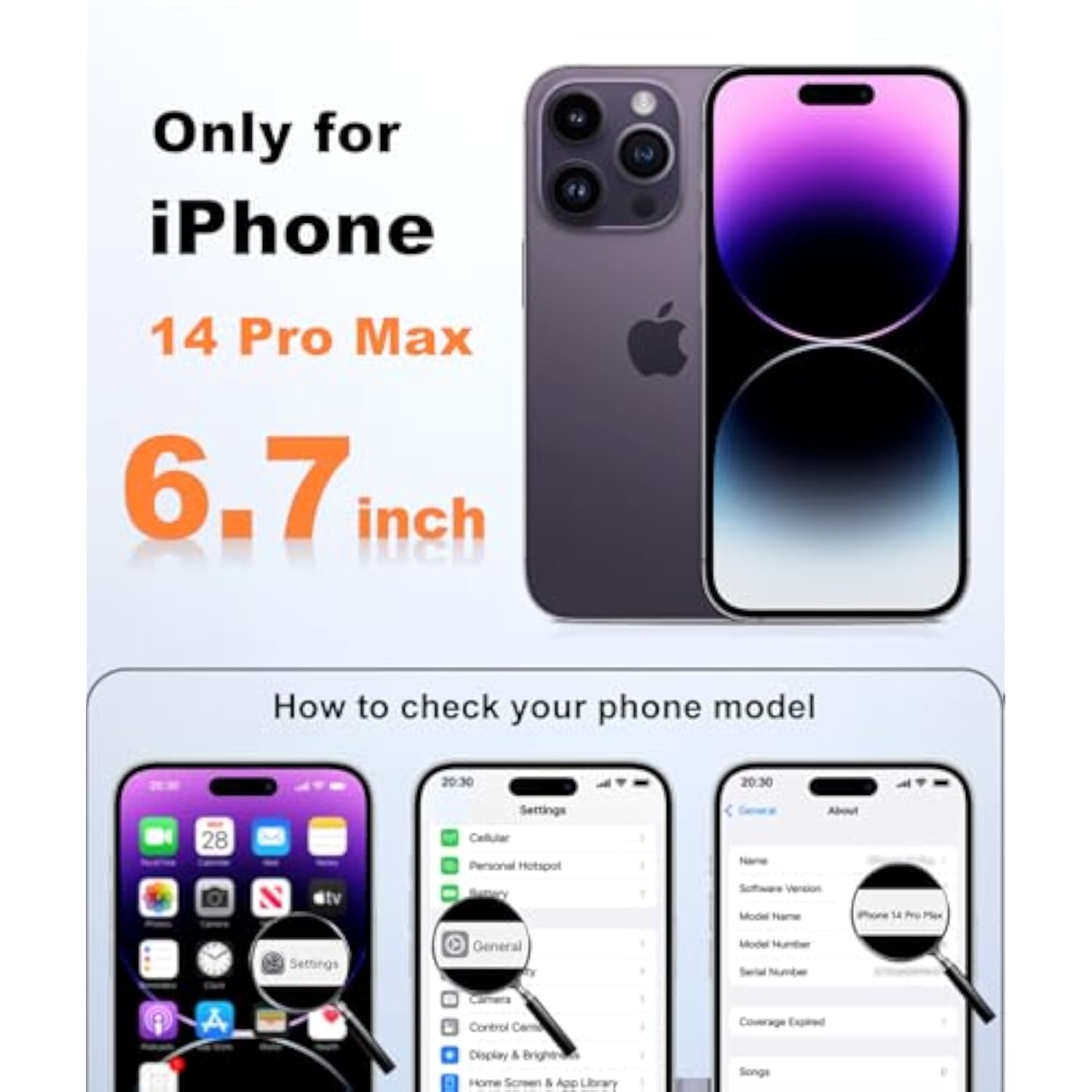 Purple iPhone 14 Pro Max Case Compatible with MagSafe Wireless Charging