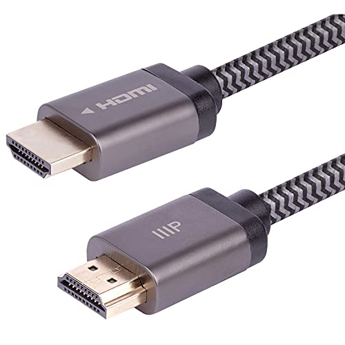 8K Certified Ultra High Speed HDMI Cable - Braided - HDMI 2.1, 8K@60Hz, 4K@120Hz, 48Gbps, HDR, VRR, CL2 In-Wall Rated, 10ft, Black