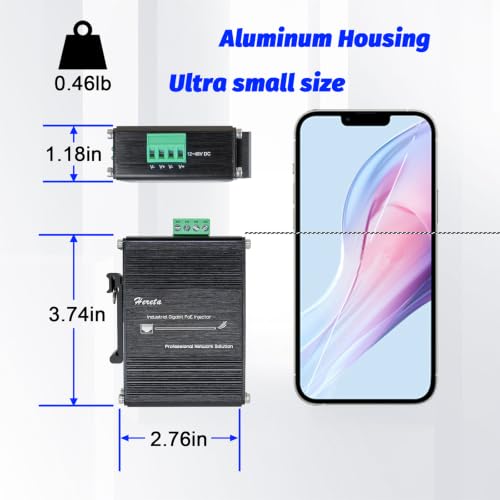2 Ports Hardened Industrial Gigabit Poe+ Injector 30W Max Per Port 12~48Vdc Power Input Support Ieee802.3Af/At Poe Device Support 10/100/1000Base-T Compliant With Ieee 802.3Ab
