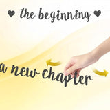 The Beginning Of A New Chapter Banner, No Diy Farewell Party Decorations Glitter Happy Congrats Retirement Congratulations Party Banner Going Away Sign Garland For Graduation Housewarming