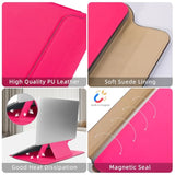 Laptop Sleeve Compatible With 13-13.3 Inch Macbook Air/Pro, Protective Notebook Carrying Case, Pu Leather Laptop Case With Stand For Dell Asus Lenovo Macbook, Rose