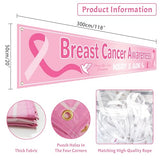 Breast Cancer Awareness Banner and Party Decor Backdrop Outdoor Yard Sign