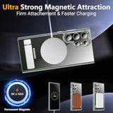 Magnetic For Samsung Galaxy S23 Ultra Case, [3 Stand Ways][ Grade Drop Protection] With Invisible Stand Shockproof Slim Case For Samsung S23 Ultra 6.8", Clear