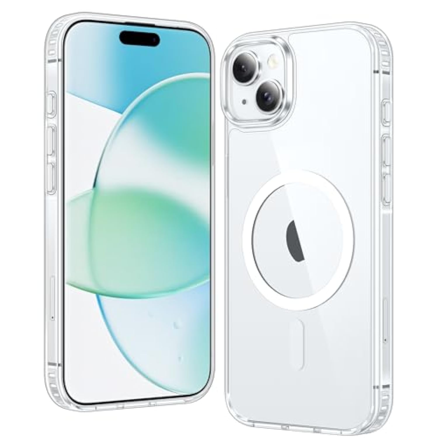 For Iphone 15-Plus Phone Case: For Iphone 14 Plus Case Shockproof Magnetic Cell Phone Cover, Anti Yellowing Drop Proof Protective Phonecase- 6.7 Inch (Clear)