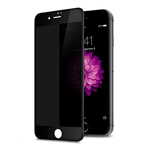 Privacy Screen Protector for iPhone 8 Plus 7 Plus, Anti Spy 9H Tempered Glass, Edge to Edge Full Cover Screen Protector Film [Anti-Fingerprint] [Full