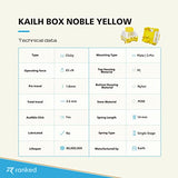 Kailh Box Key Switches For Mechanical Gaming Keyboards | Plate Mounted (Kailh Box Noble Yellow, 90 Pcs)