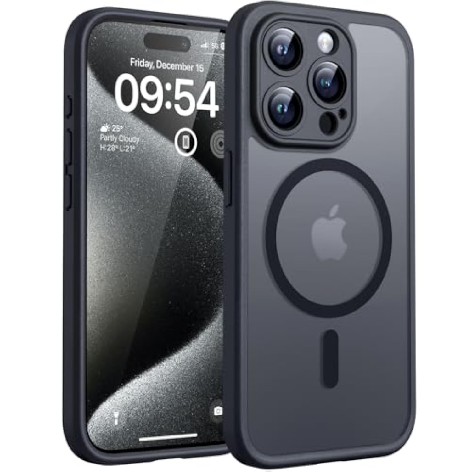 iPhone 15 Pro Max Case Compatible with MagSafe Black