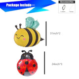Ladybug & Bee Foil Balloon Set 3 Ladybugs 2 Bees Insect Party Decorations