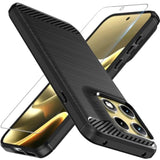 Motorola Edge 2026 Phone Case with Screen Protector and Shock Absorption - Flexible TPU Rubber Protective Cover for Motorola Edge 2026 (Black)