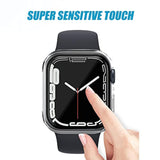 For Apple Watch Series 9 & 8 & 7 Screen Protector Case [41Mm], Ultra-Thin Hard Pc Case Built In Tempered Glass For Iwatch, Shockproof Cover With Button [2 Pack][Clear]