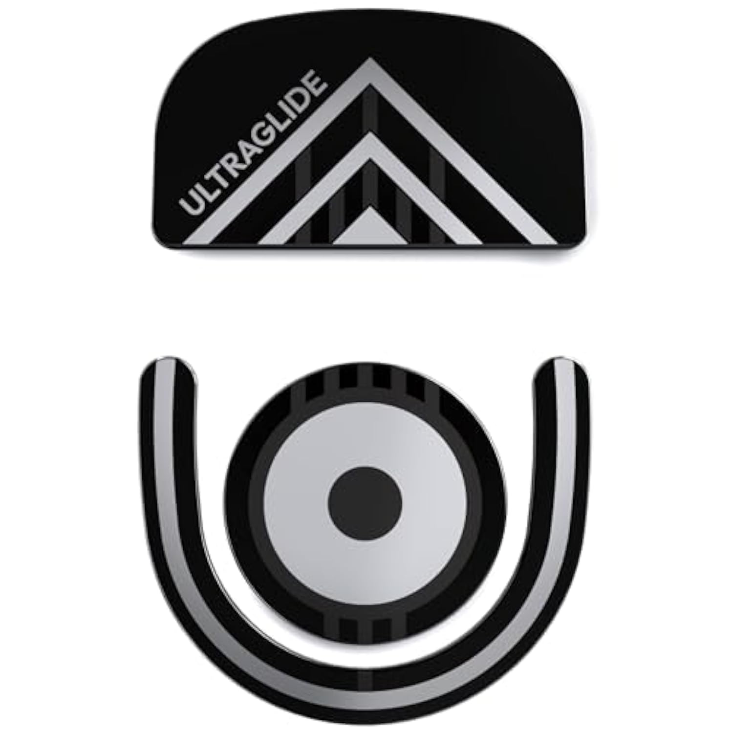 PWNAGE Ultraglide Glass Skates Feet for G Pro X 2 Superlight GPX 2, Ultra-Smooth and Durable, 3M Adhesive, fit for Gaming Mouse Black and White