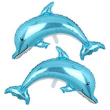 Dolphin Foil Balloons 2-Pack – Giant Splash Balloons for Birthday Parties