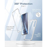 For Samsung Galaxy S22 Clear Case 6.1" (Only), [Built-In Screen Protector] Full Body Protective Hard Shell+Soft Tpu Phone Case For Samsung S22 -(Full Clear)