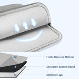 MOSISO Laptop Case 16 inch, 15-15.6 inch Laptop Sleeve Compatible with MacBook Pro 16 M4 M3 M2 M1, HP Acer Dell Lenovo ASUS Notebook, Polyester Vertical Computer Sleeve Bag with Pocket, Gray