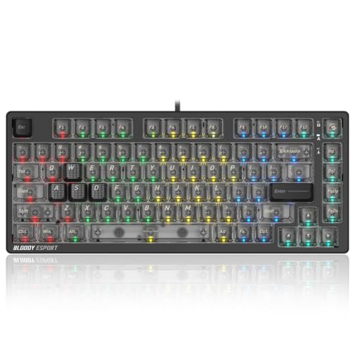Ms76 Hall Effect Magnetic Gaming Keyboard Rapid Trigger Analog Control 82 Key Rgb Wired Stellar Black