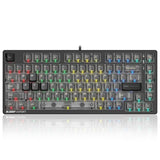 Ms76 Hall Effect Magnetic Gaming Keyboard Rapid Trigger Analog Control 82 Key Rgb Wired Stellar Black