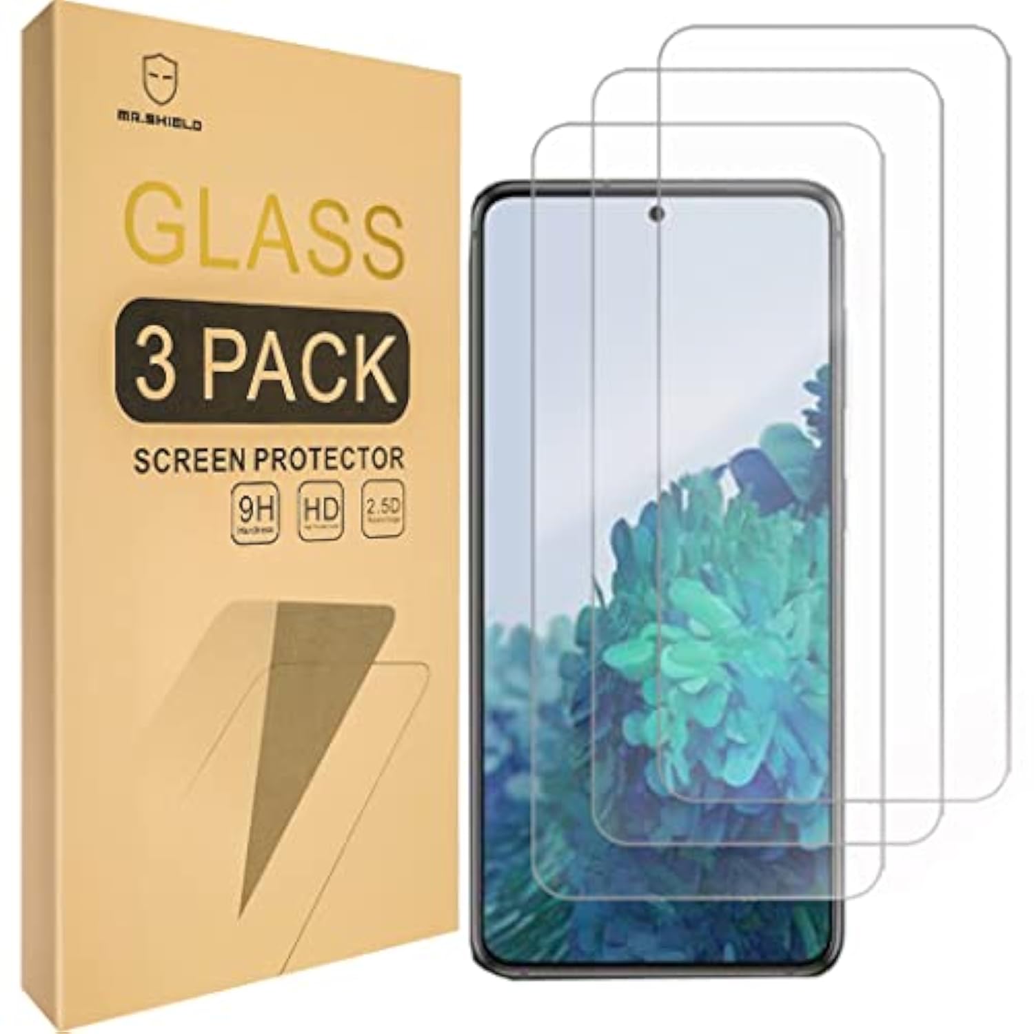 [3-Pack] Designed For Samsung Galaxy S21 5G (6.2 Inch) [Fingerprint Unlock Compatible] [Tempered Glass] Screen Protector [Japan Glass With 9H Hardness]