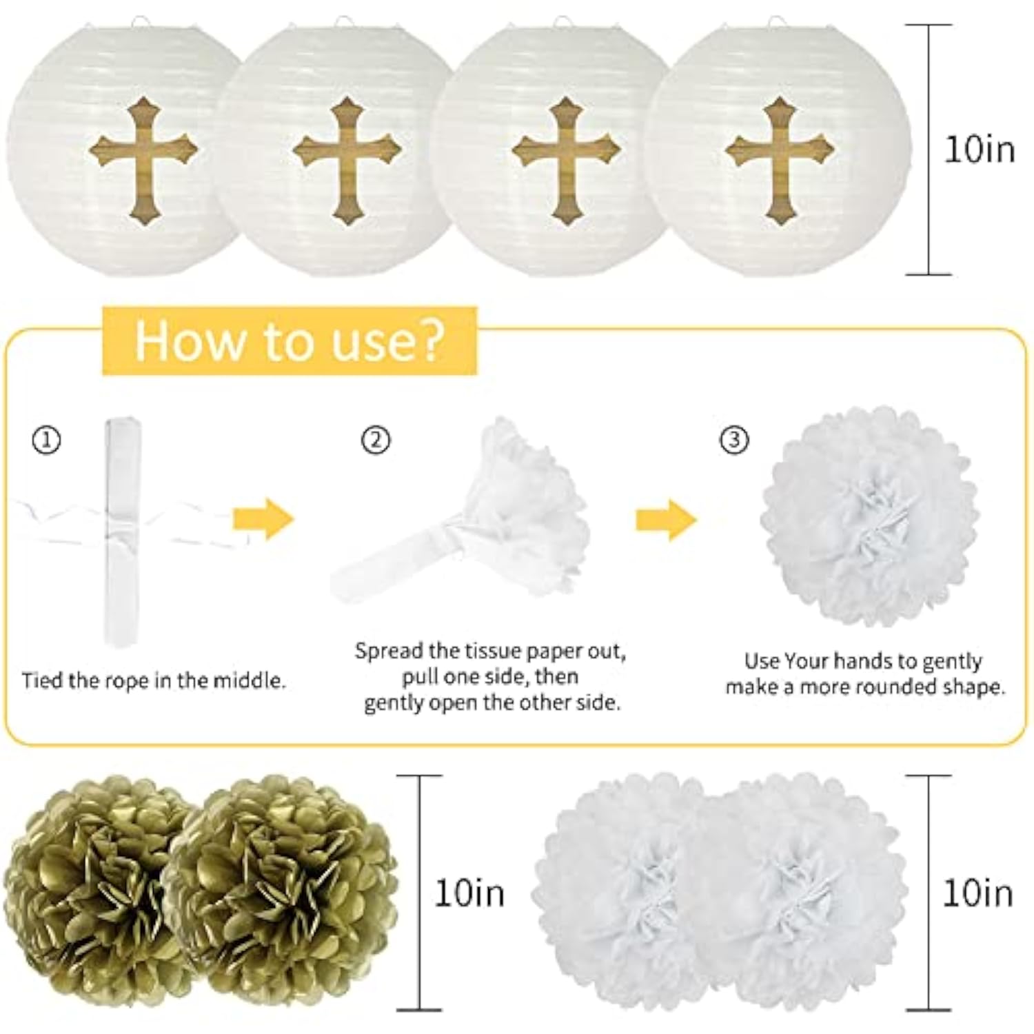 Baptism Decorations For Boys, First Communion Decorations, Christening Decor 1St Holy Communion Party Supplies God Bless Banner Blue Party