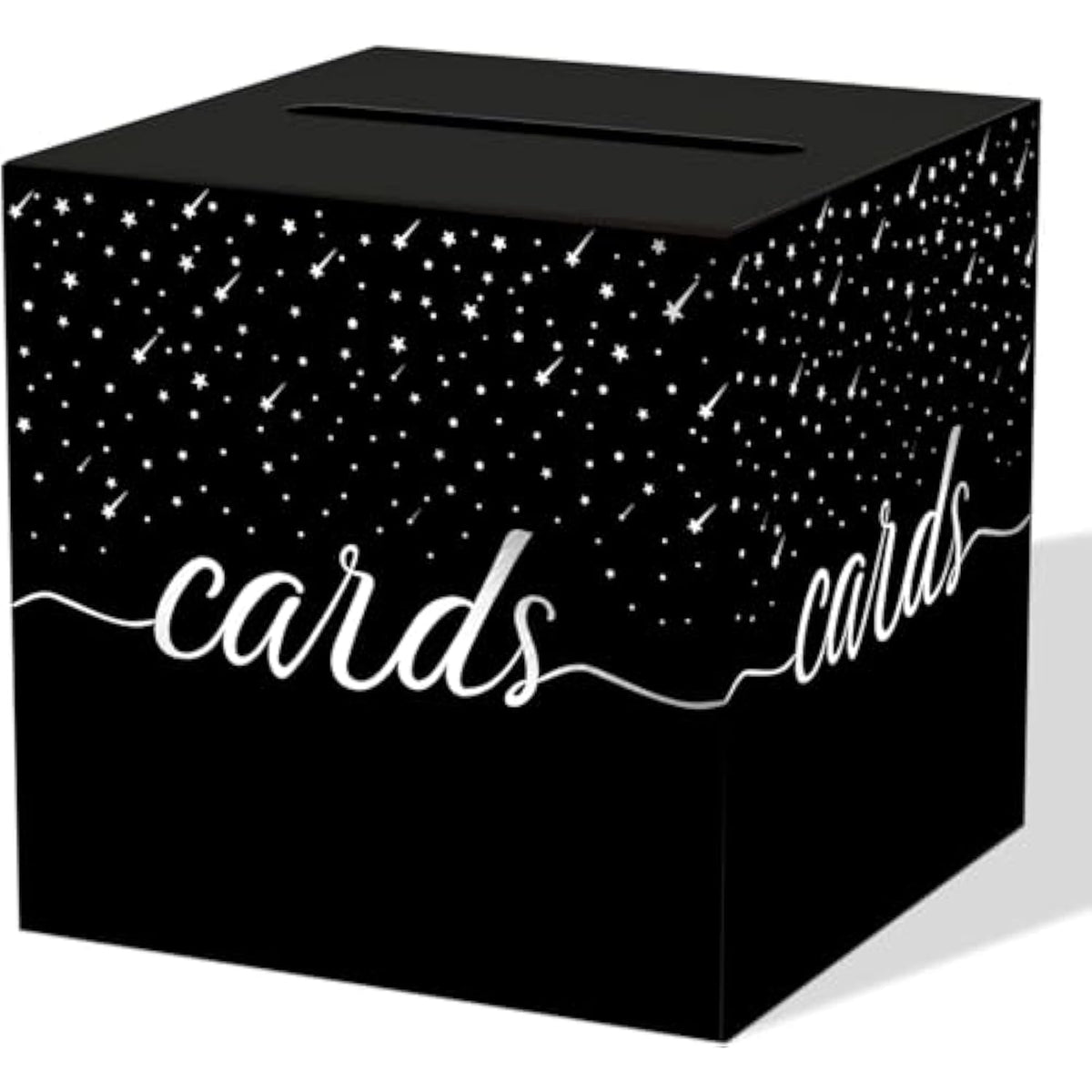 Silver Foil Black Card Box, Bride Gift Card Box, Birthday Party Gift Card Receiving Box, Used For Wedding Gifts, Baby Or Bride Gifts, Graduation Ceremony, Retirement Ceremony, Anniversary Decoration Party Supplies