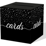 Silver Foil Black Card Box, Bride Gift Card Box, Birthday Party Gift Card Receiving Box, Used For Wedding Gifts, Baby Or Bride Gifts, Graduation Ceremony, Retirement Ceremony, Anniversary Decoration Party Supplies