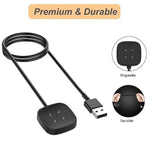 Charger For Fitbit Sense/Sense 2/Versa 3/Versa 4, Replacement Usb Charging Cable For Fitbit Smart Watch (3.3Ft/1M) (1)