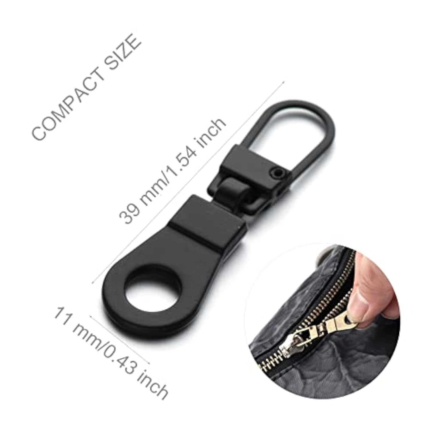 10 Pieces Zipper Pull Replacement For Small Holes Zipper, Detachable Z