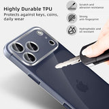 [2+2 Pack Flexible Back Screen Protector + Tempered Glass Camera Lens Protector for iPhone 17 Pro, HD Clear Anti Scratch Self-Healing Not Glass Full