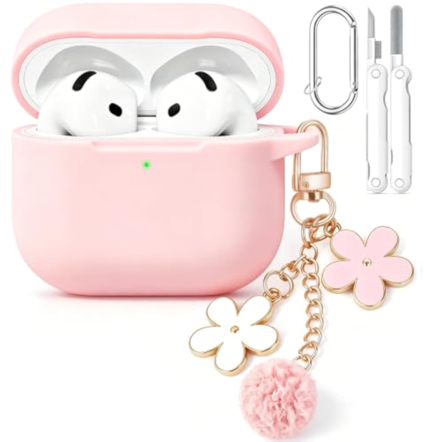 AirPods 4 Case Cover 2024 Soft Silicone Protector - Pink