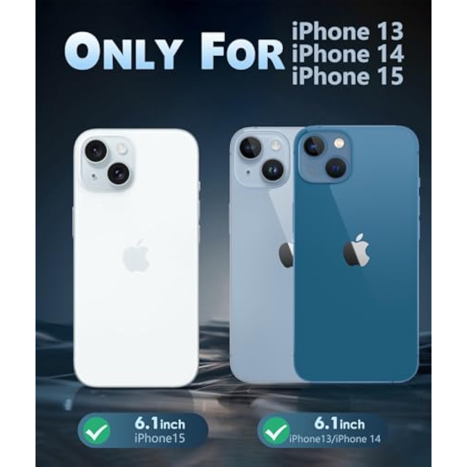 Clear Magnetic Shockproof iPhone 14/15/16 Case Military Drop Protection