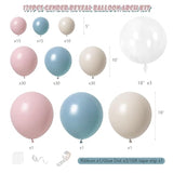 Gender Reveal Balloon Arch Kit 139Pcs Dusty Pink And Fog Blue Balloons White Sand Balloons For Boho Wedding Bride Anniversary Birthday Baby Shower Bridal Bear Theme Decorations