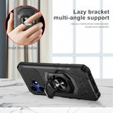 Boost Mobile Celero5G+ 2024, Celero 5G Plus 3rd Version Shockproof Phone Case with Ring Stand RS7 Black