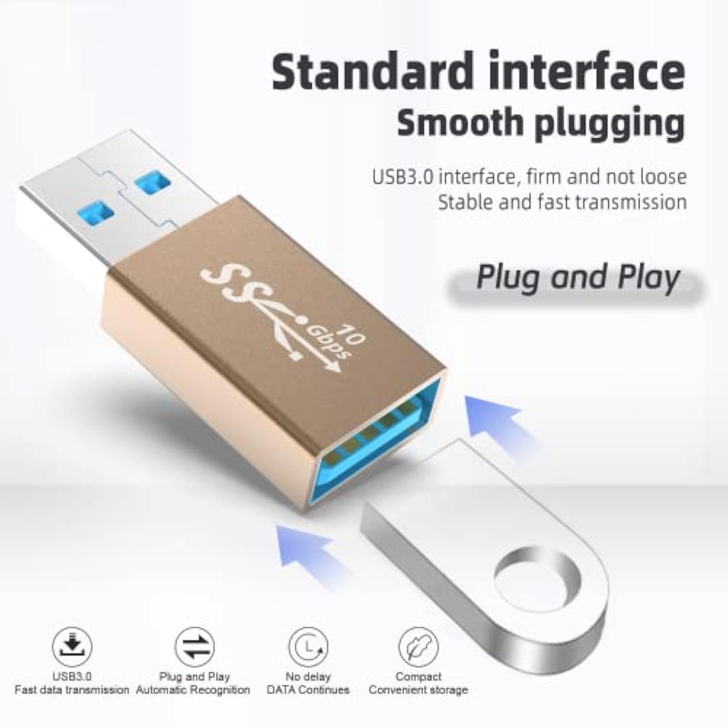 3Kinds Of Usb 3.0 Apters Kit, Usb 3.0 Female To Female And Male To Male And Fe