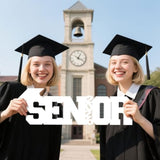 Large Senior 2026 Sign Graduation Decorations Class Of 2026 Photo Booth Props For Photoshoot, Graduation Table Centerpieces For Senior Night Decor Letter Sign Grad Party Supplies - White