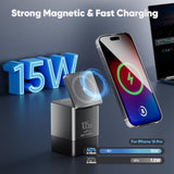 6-In-1 Charging Station For Apple 105W, Magnetic Wireless Charger With 65W Retractable Cable, Wireless Charger Stand, Fast Charging Stand Dock For Magsafe, Iphone16-13 Series, Airpods, Laptops