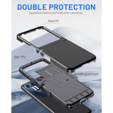 For Motorola Razr 2025 Case/Razr 2024 Case, [Full Hinge Protection] [Military-Grade] [Raised Edges] [Tpu Bumper & Hard Pc] Shockproof Slim Dual-Layer Flip Cover (Black)